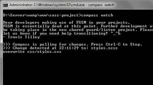 Compass watch command in Terminal