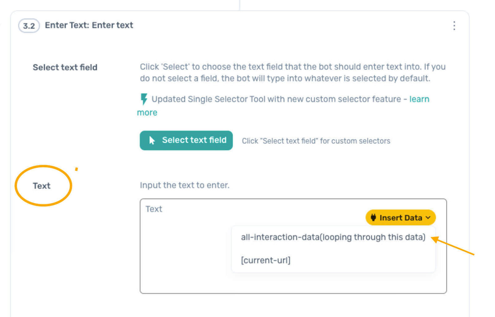 Selecting All Interaction Data