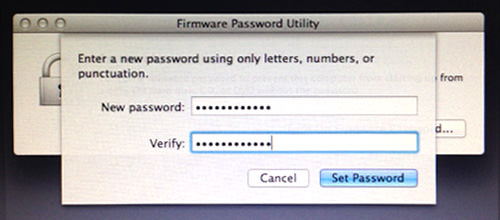 Setting Firmware Password