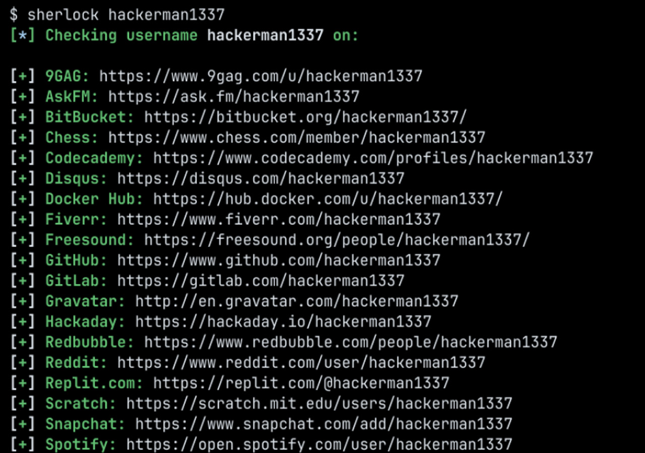 Sherlock search results