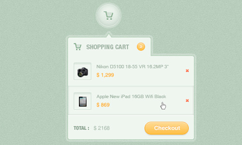 60个购物车UI,助您一臂之力 60个购物车UI,助您一臂之力