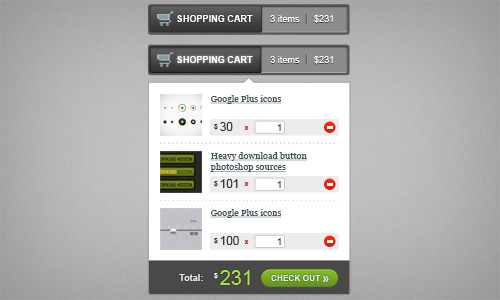 60个购物车UI,助您一臂之力 60个购物车UI,助您一臂之力