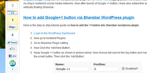 Sharebar Toolbar