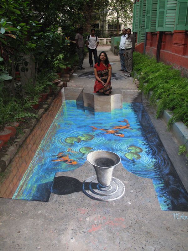 3d optical illusion street art