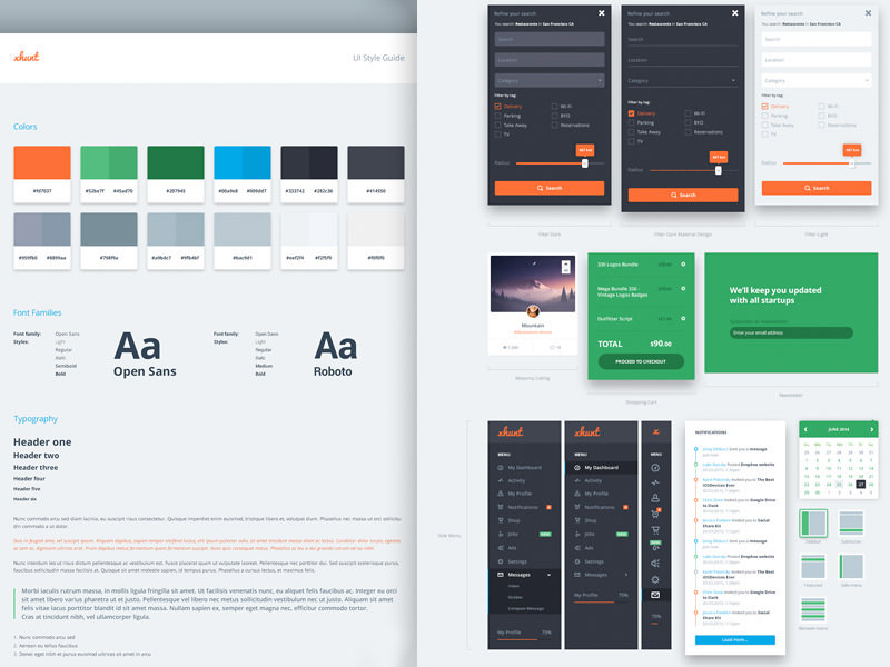 UI Oversized Style Guide