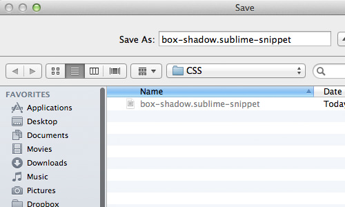 Save Snippet in Sublime Text