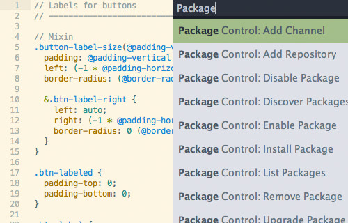 install package in sublime text