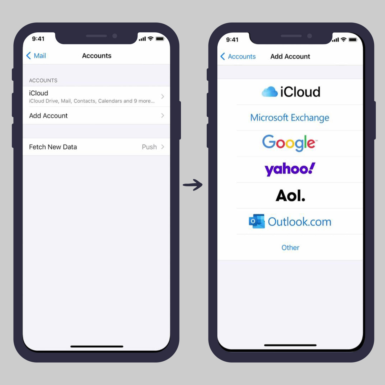 Add a Google or Gmail account in iOS