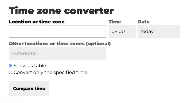 Local Time - Automatic Time Zone Converter