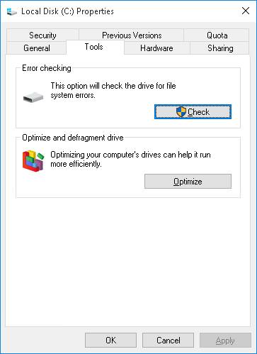 Perform Disk Error Checking