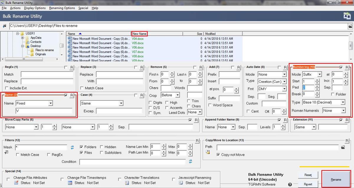 better file rename replace using regular expression