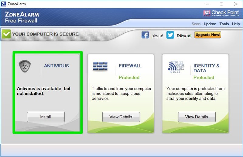 zone alarm antivirus