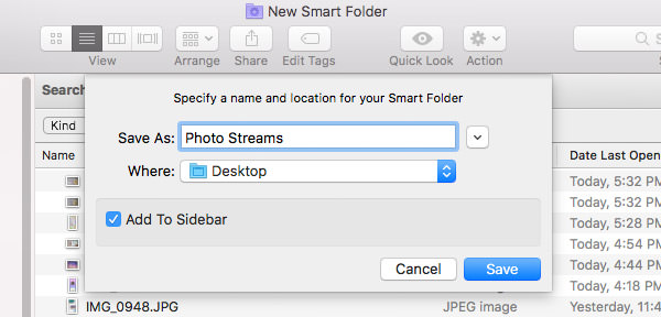 naming smart folder