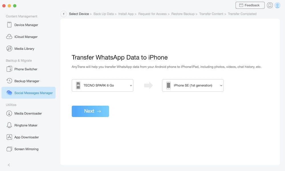 3 anytrans whatsapp transfer