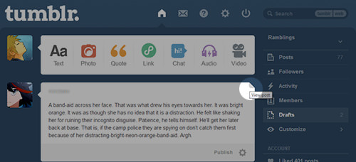 A while back I posted about how this shows up on Tumblr search, now it appears on Tumblr blogs so I want to use archive on a blog, I have to sign