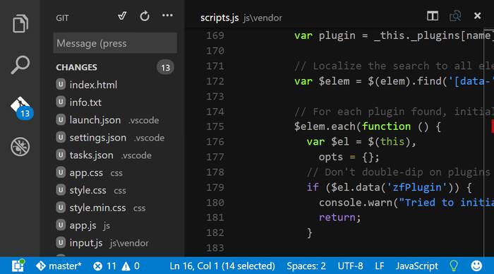 visual studio code git first time