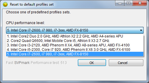 Selecting CPU Performance Level