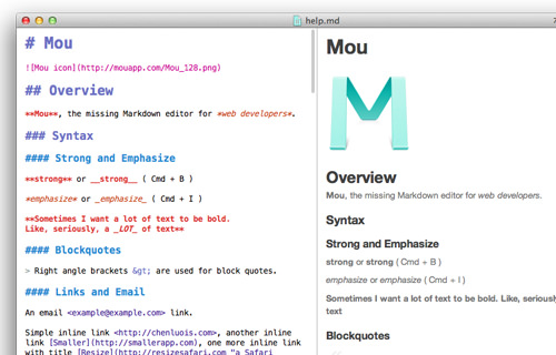 Mou Editor Screenshot