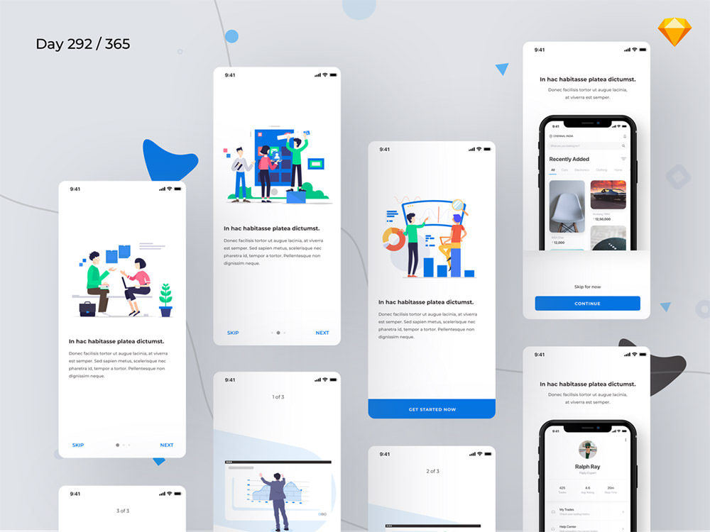 Mobile Onboarding Screens