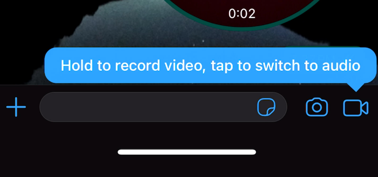 whatsapp insttant video icon