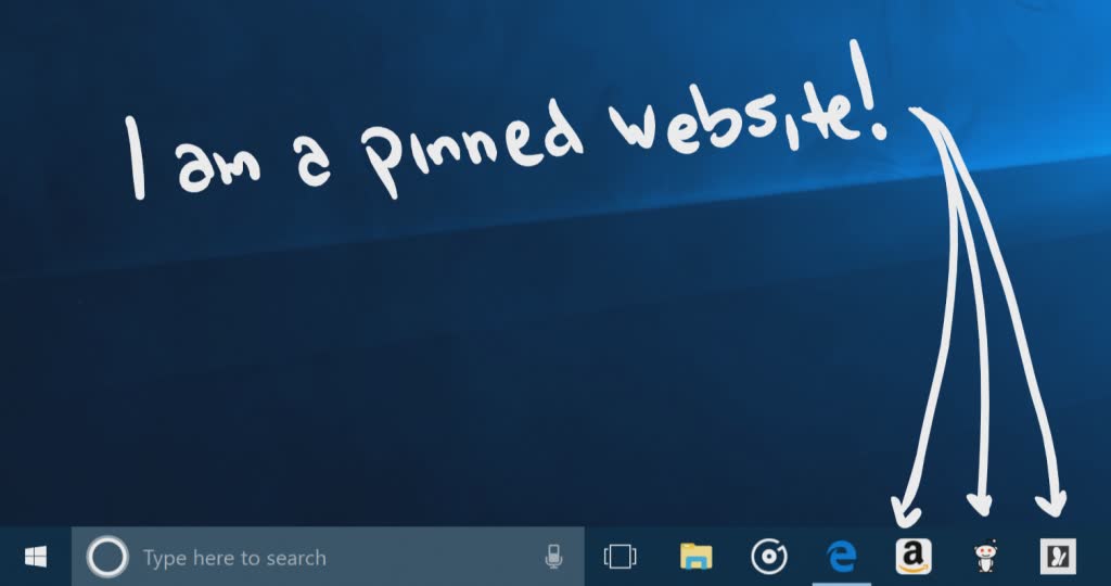 pin website to taskbar