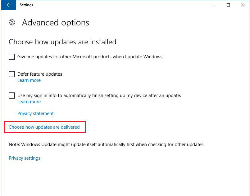 Choose how updates are installed