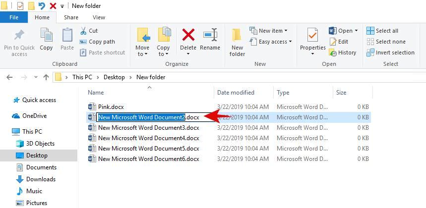 Rename multiple files in the File Explorer