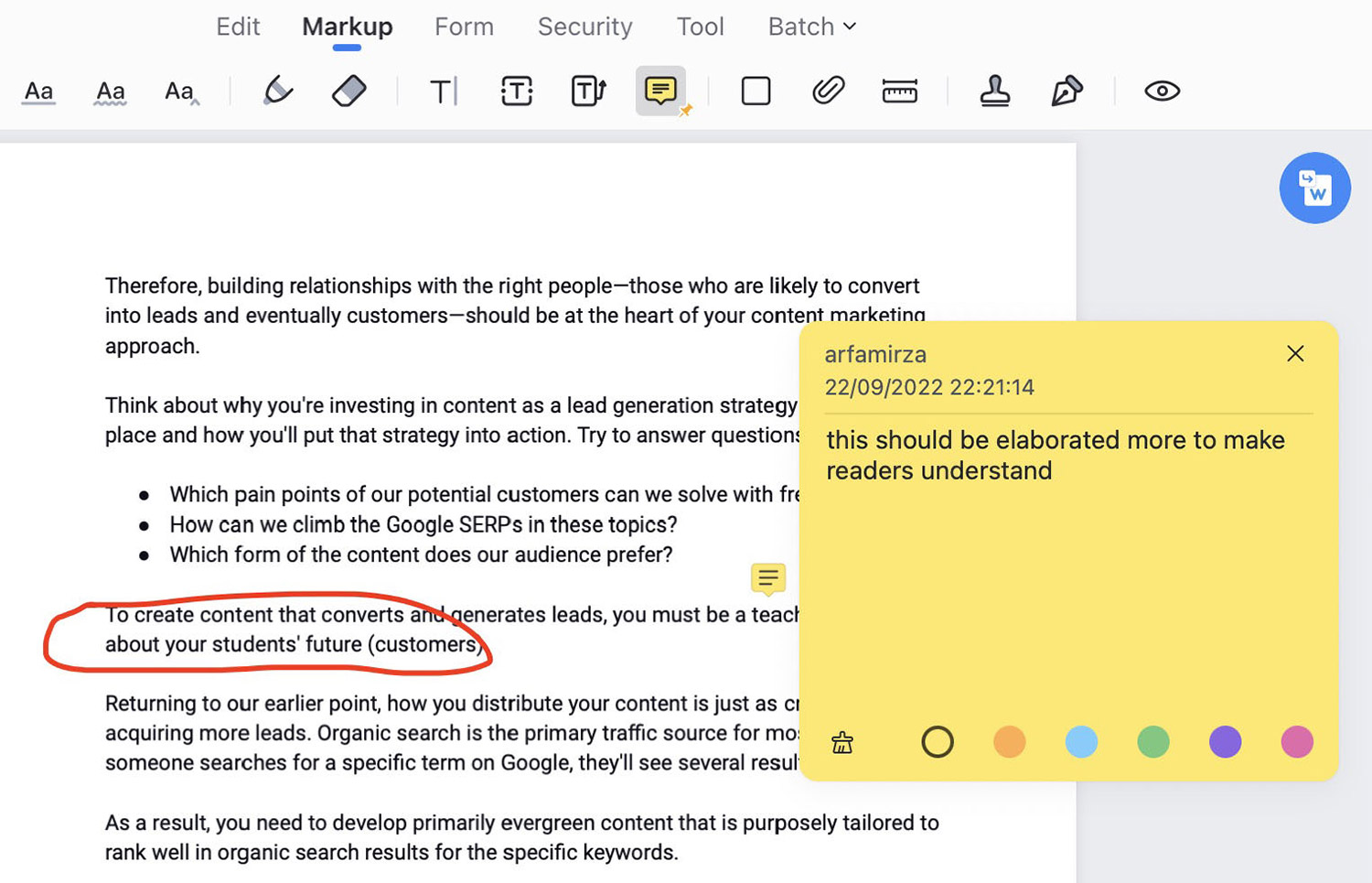 pdfelement 9 annotation