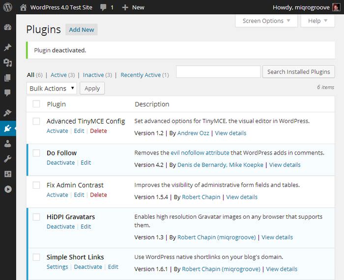 Item plugin. WORDPRESS admin. Плагин на Fix all. WORDPRESS 4.0.