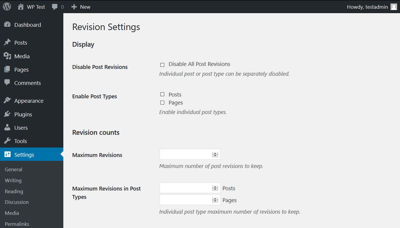 WordPress Revision Master plugin