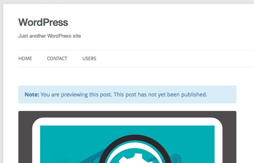 Preview Mode Notification in WordPress