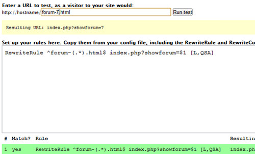 Rewrite Rule Tester web application