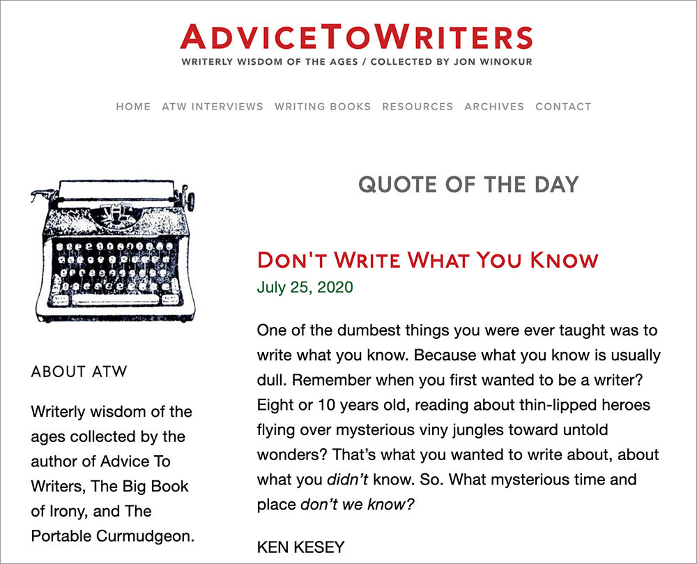 Advice To Writers